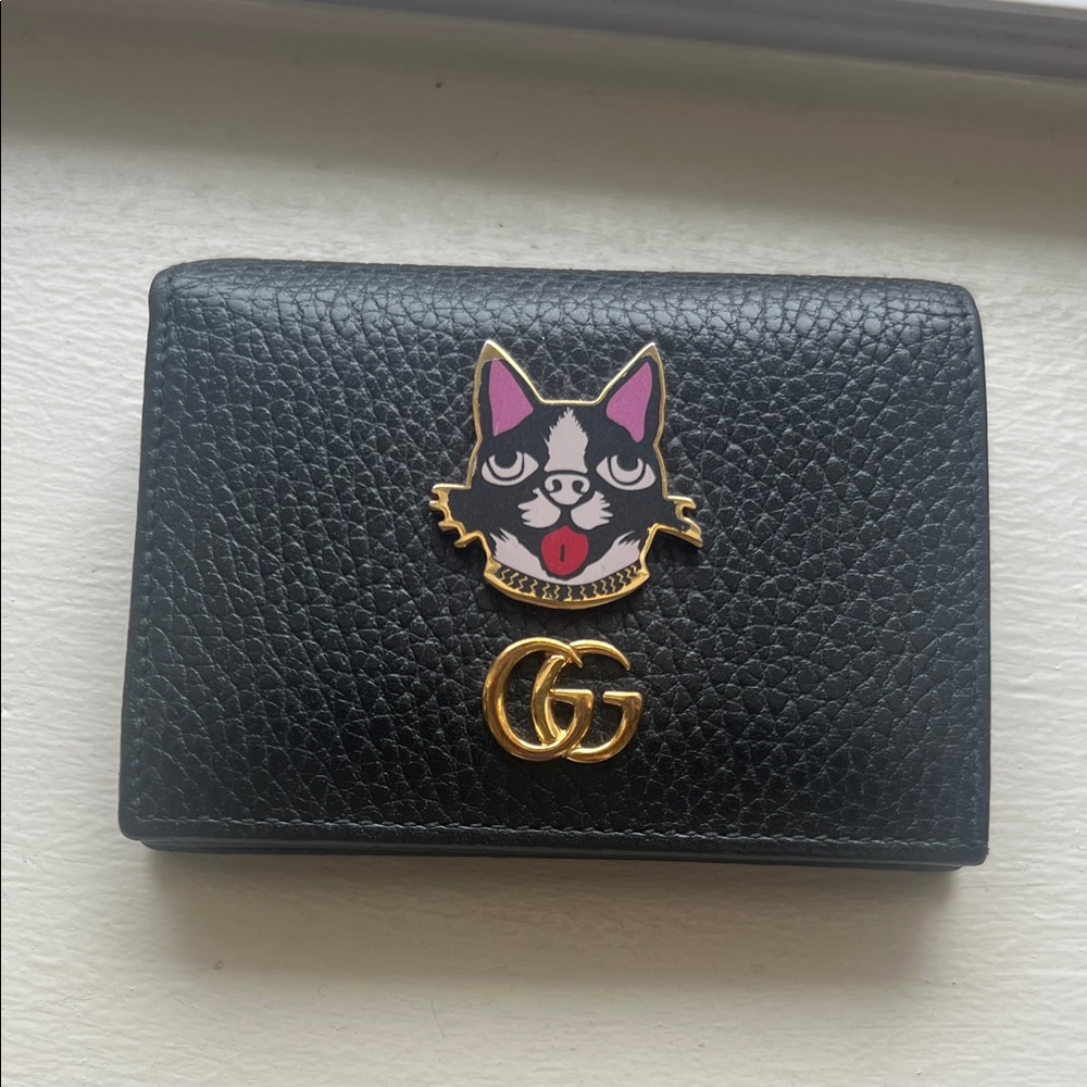 Gucci Black Wallet Limited Edition Dog
